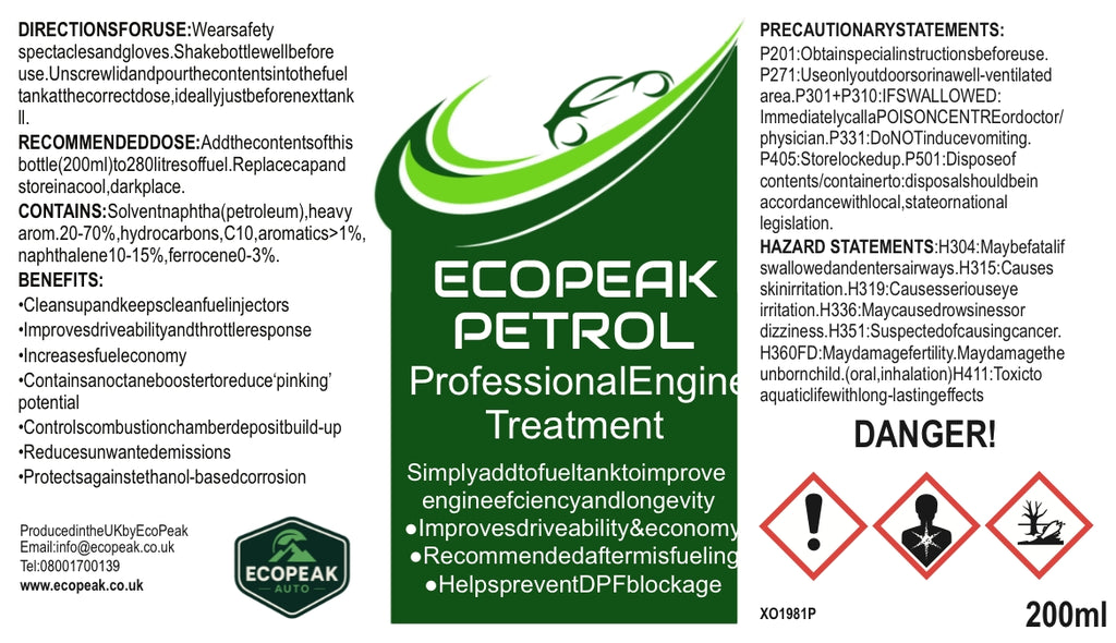 ECOPEAK Petrol fuel additive