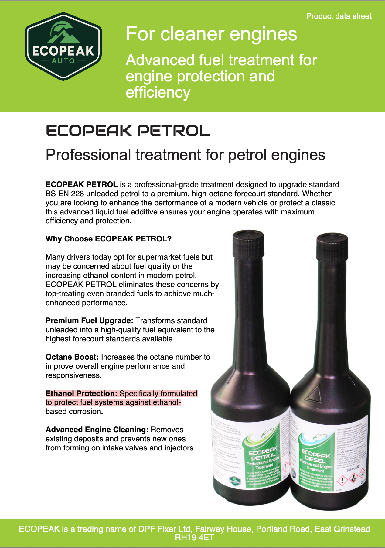 ECOPEAK Petrol fuel additive